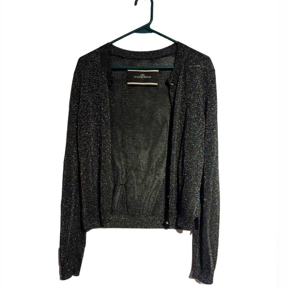 By Malene Birger Metallic Sparkly Cardigan M